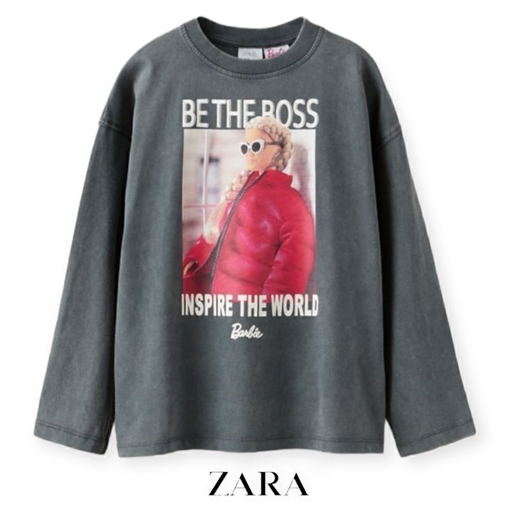 ZARA Kids | Anthracite Grey | BARBIE™ MATTEL T-SHIRT